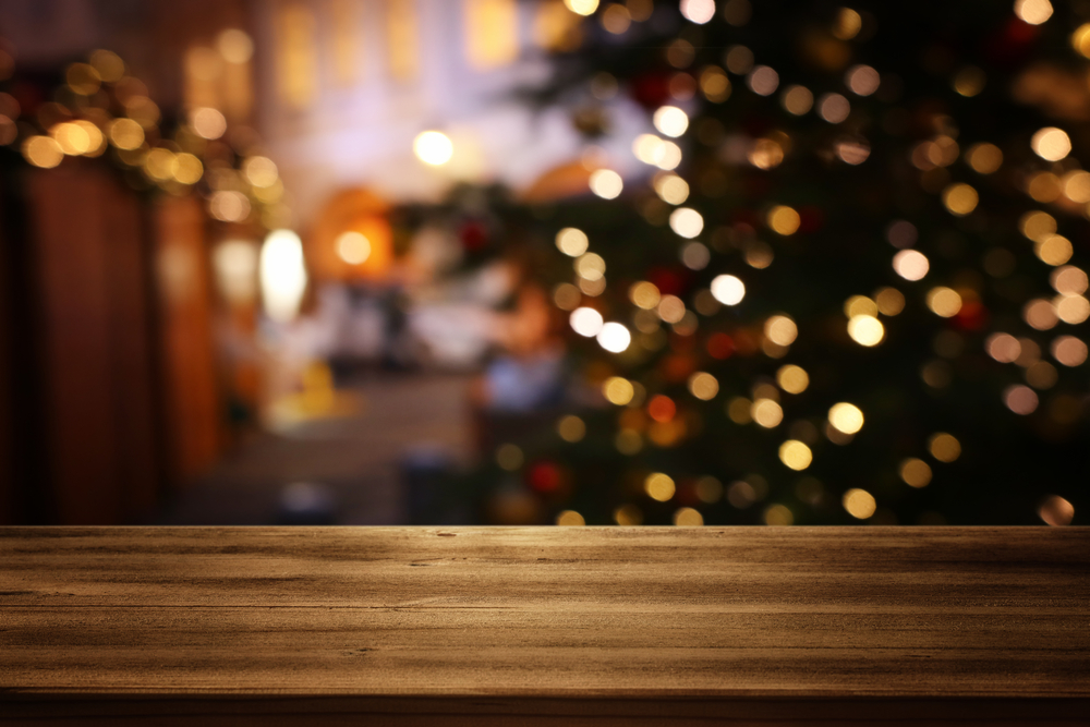 blurred christmas tree