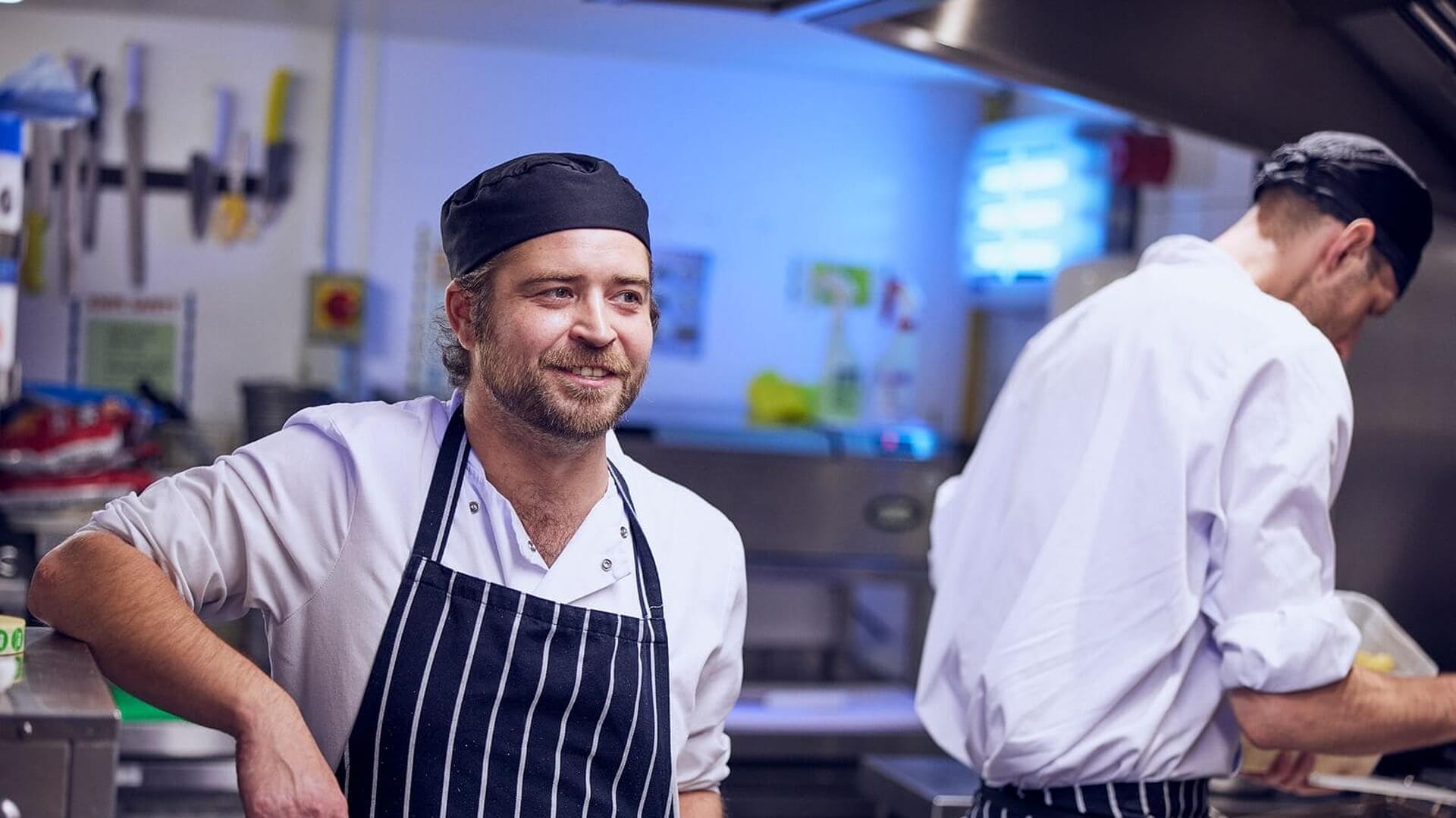 sizzling staff in the kitchen 
