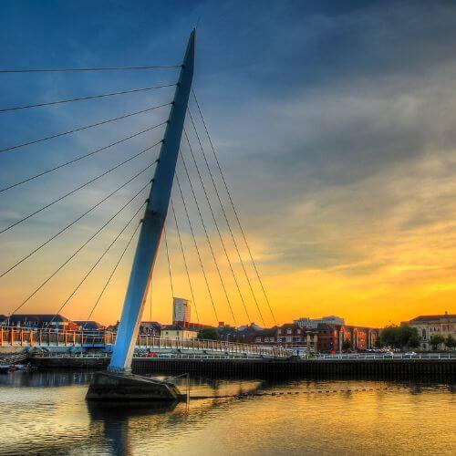 A photo of the bridge in Swansea