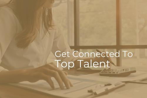 get connected to top talent slogan