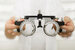 Optician equipment used to insert lenses for glasses to test eyesight