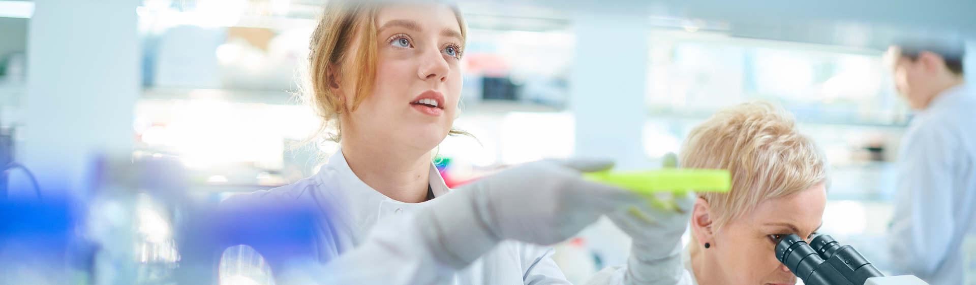 Two females in a lab