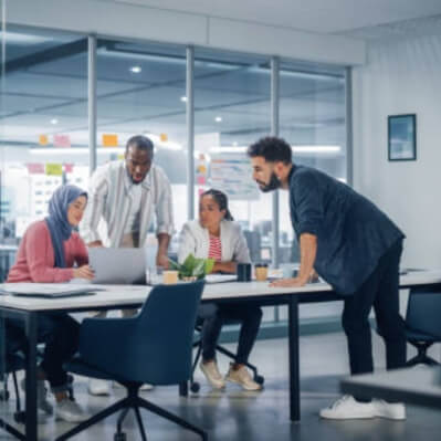 coworkers in an office