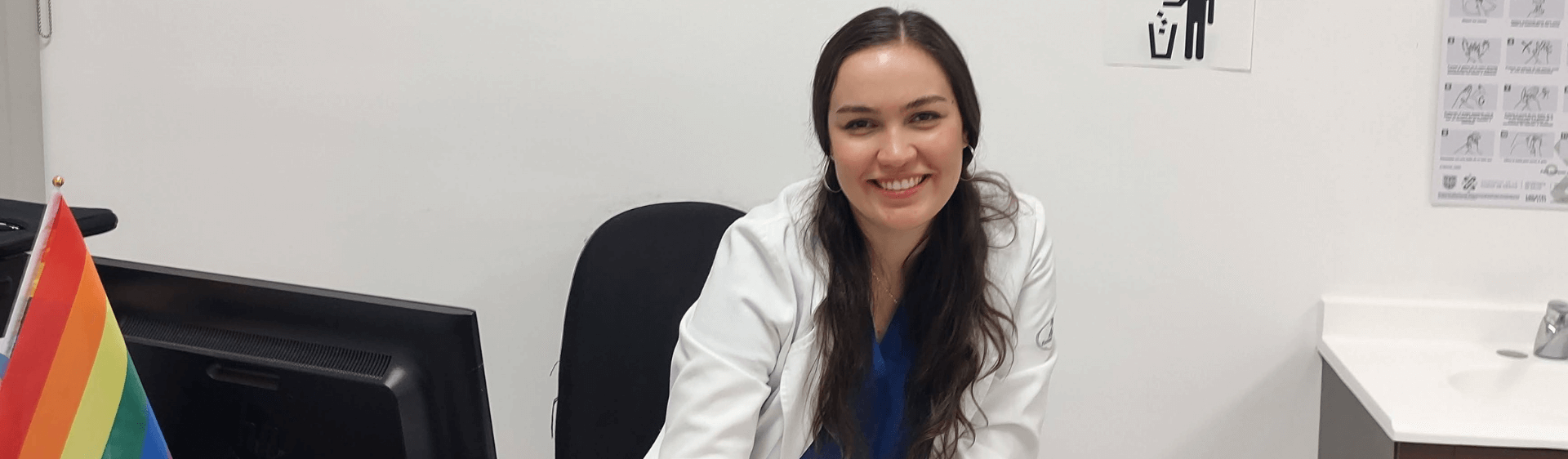 Female doctor in office