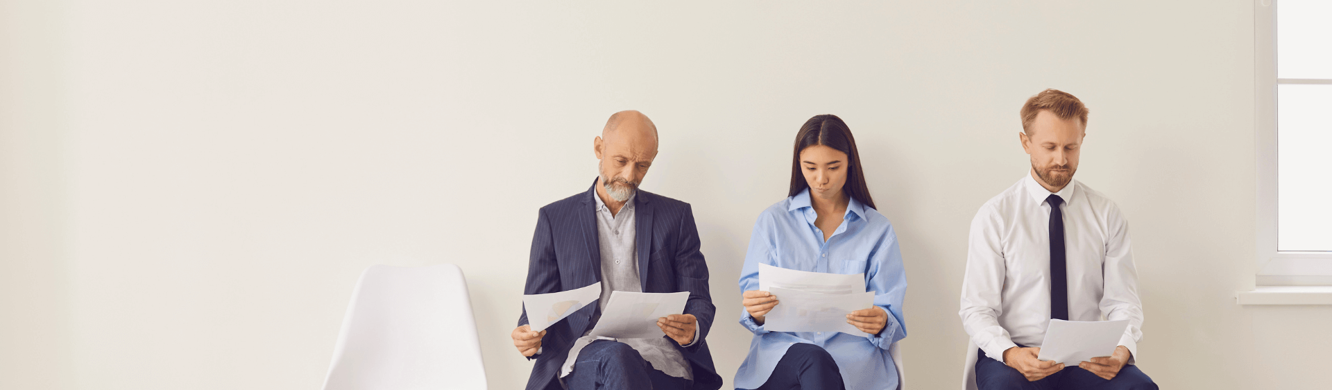 People waiting to be interviewed for a job