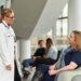 doctor and patient in waiting room