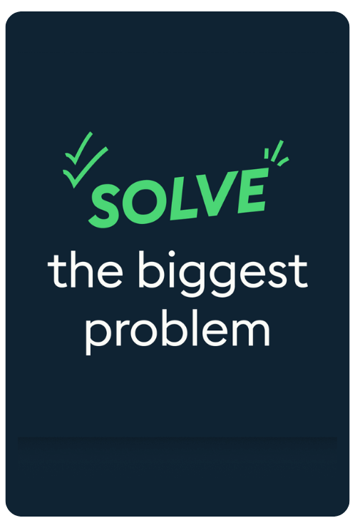 This is an image of the SmartRecrutiers value 'Solve the biggest problems '