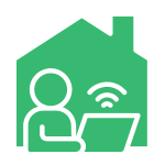 This is an image of a green icon, with all the arrows going to the left and thge one at the front going to the right