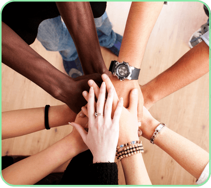 This is an image of a multicoloured umbrella, from the position of standing underneath the umbrella