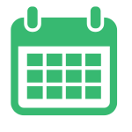 This is an image of a green icon, with three people and the first on at the front with a tick through it