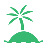 This is an image of a green icon, of a cross going through the circle