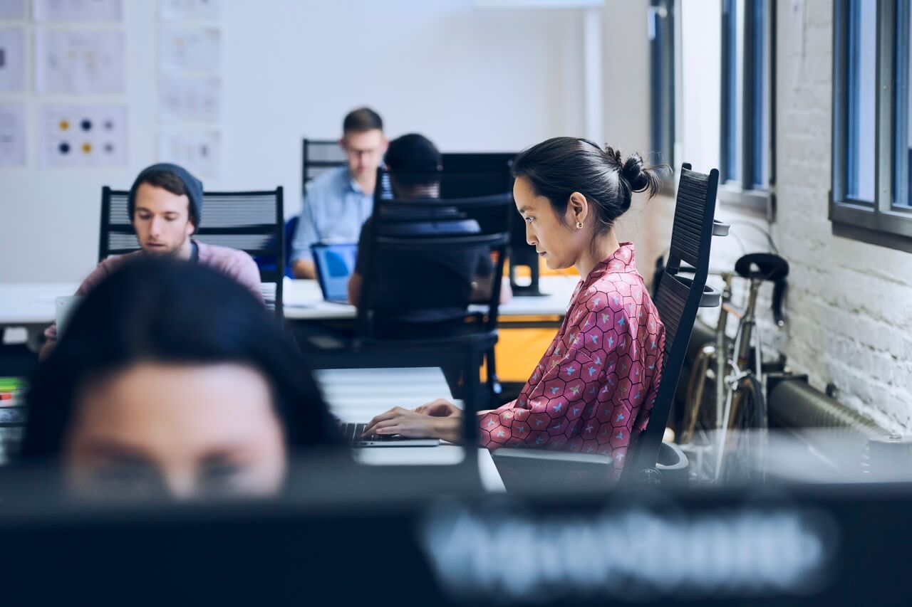 people sat at desk