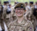 Maria from Travis Perkins in her army uniform 