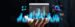 marketing metrics on a digital graph in the palm of someone's hand