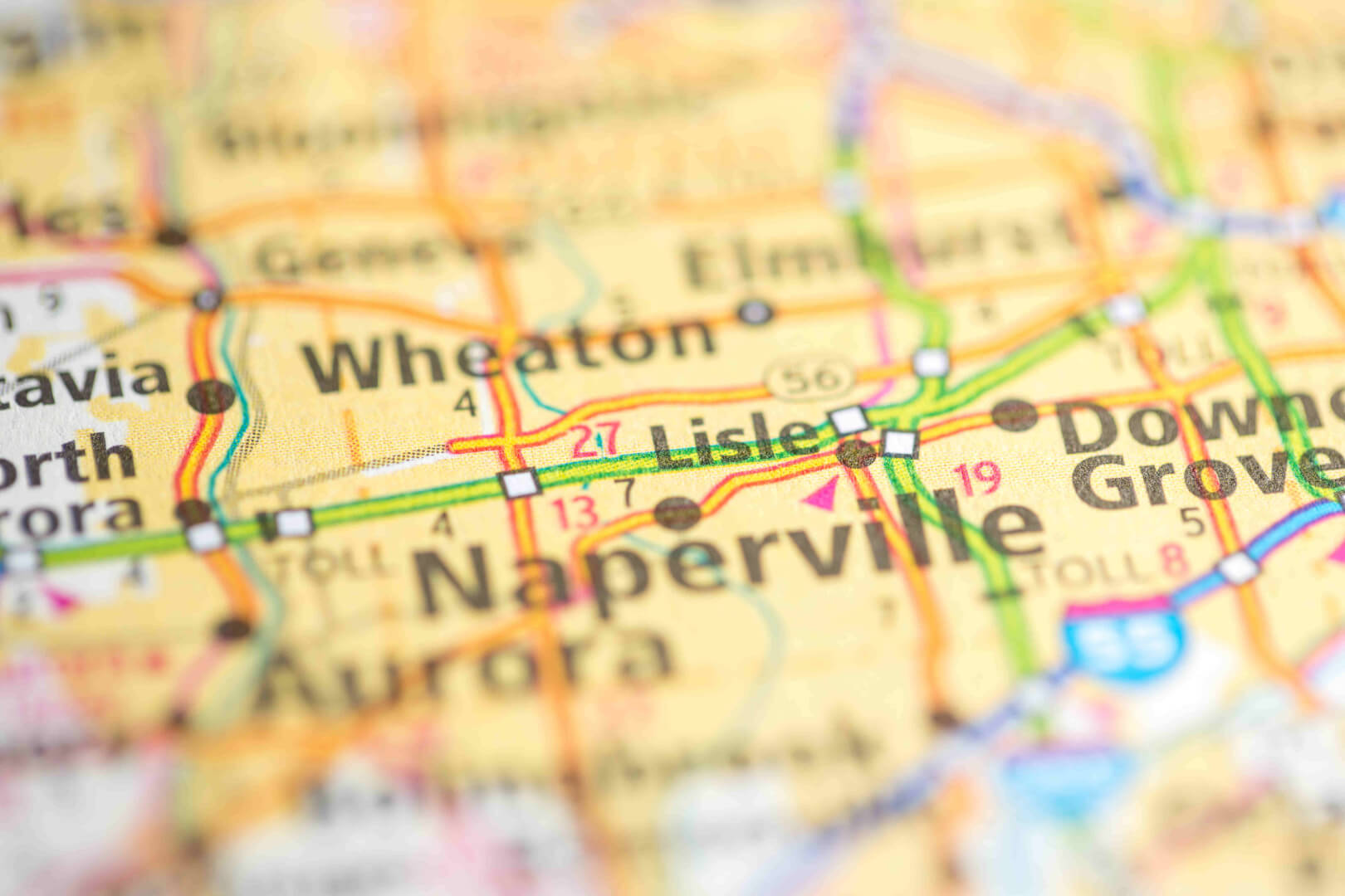 Lisle, IL on a map