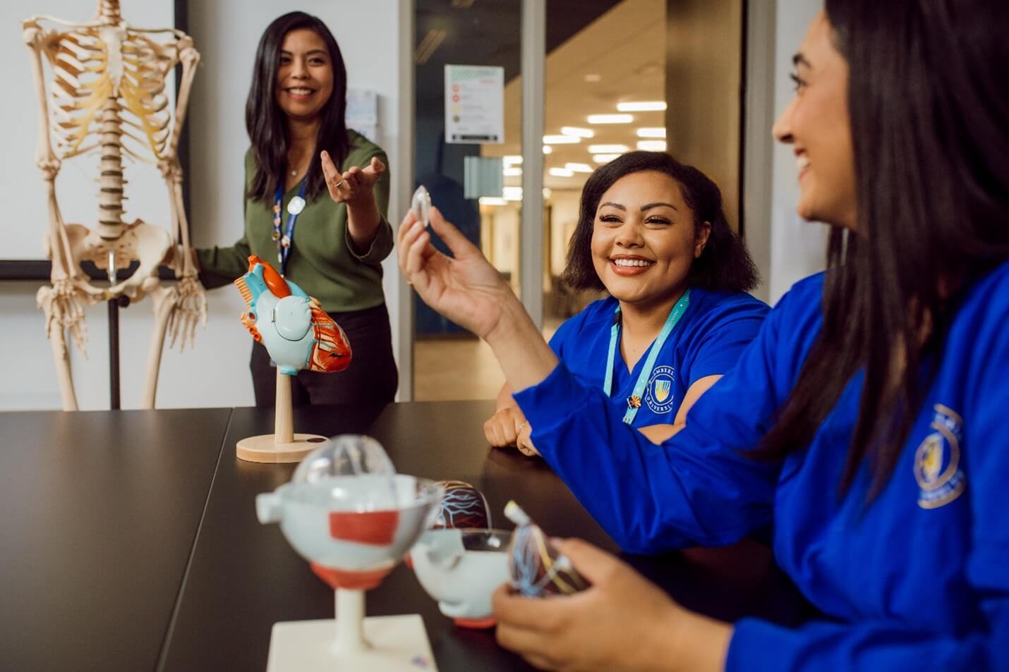 Nursing professor teaching students