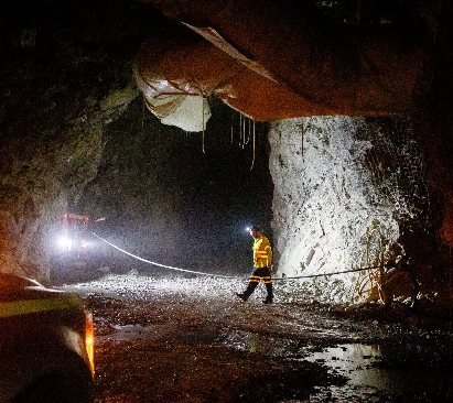 A really bang up lighting job in a mine thanks to an electrical engineer
