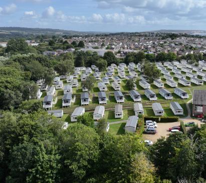 Drone image of Landguard Holiday Park