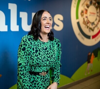 image of a woman laughing in the parkdean office