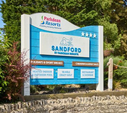 Sandford Holiday Park signage