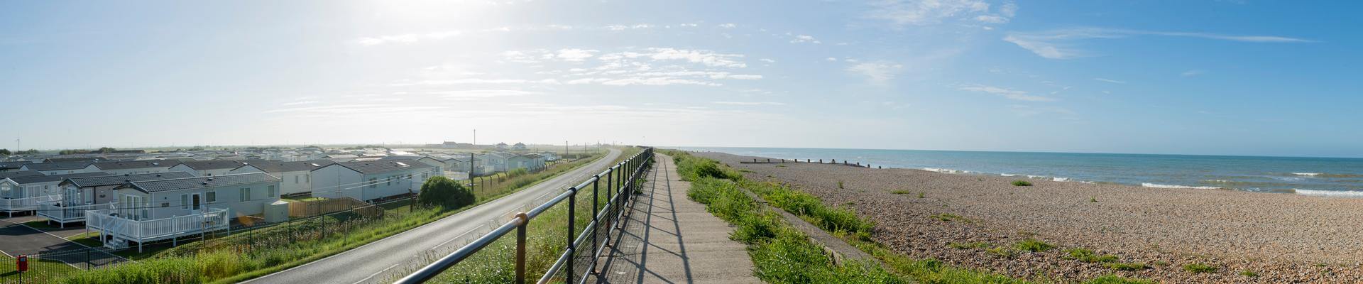 Image of caravan homes on the coast