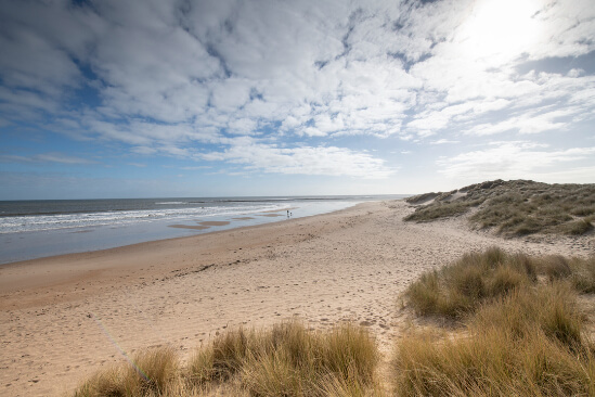 image of an empty beach at creswell