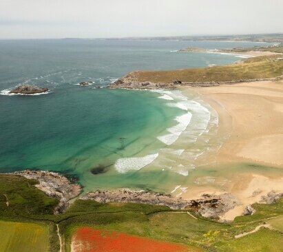 This is an image of Crantock Beach, in Cornwall