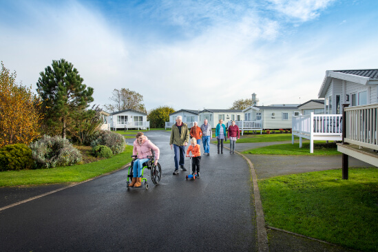 image of a family in whitley bay holiday park