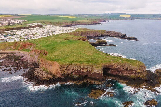 image of Eyemouth holiday park and coastline