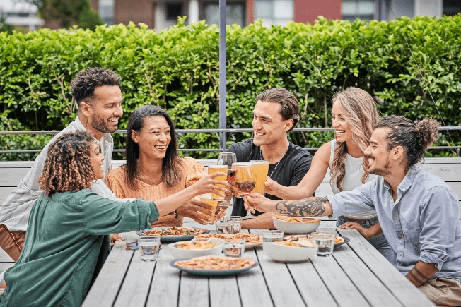 Friends having a drink