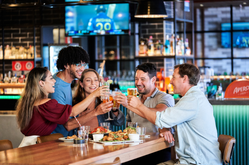 Friends having a drink