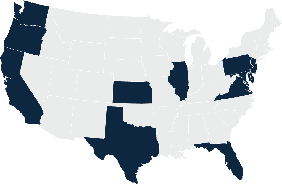 United States Map of DBH locations
