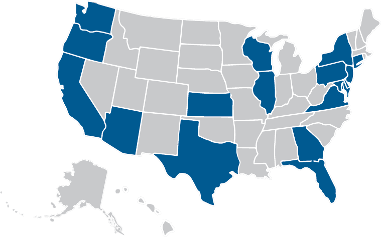 United States Map of DBH locations