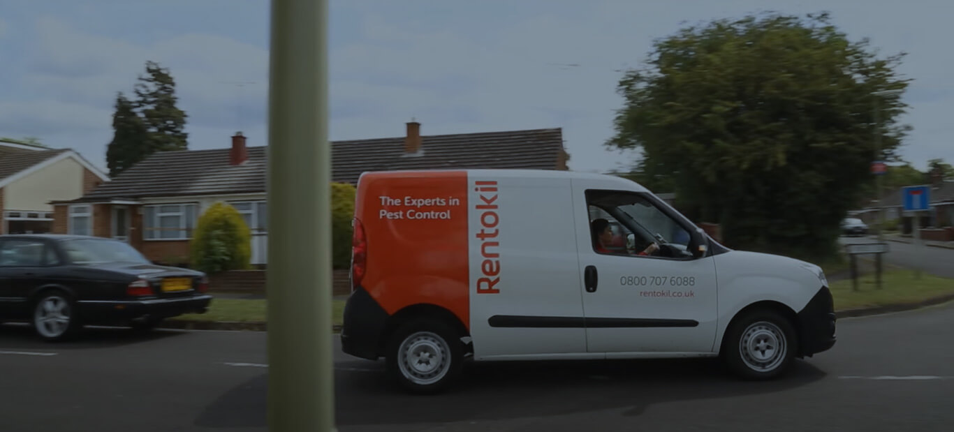 Rentokil van on its way to a service