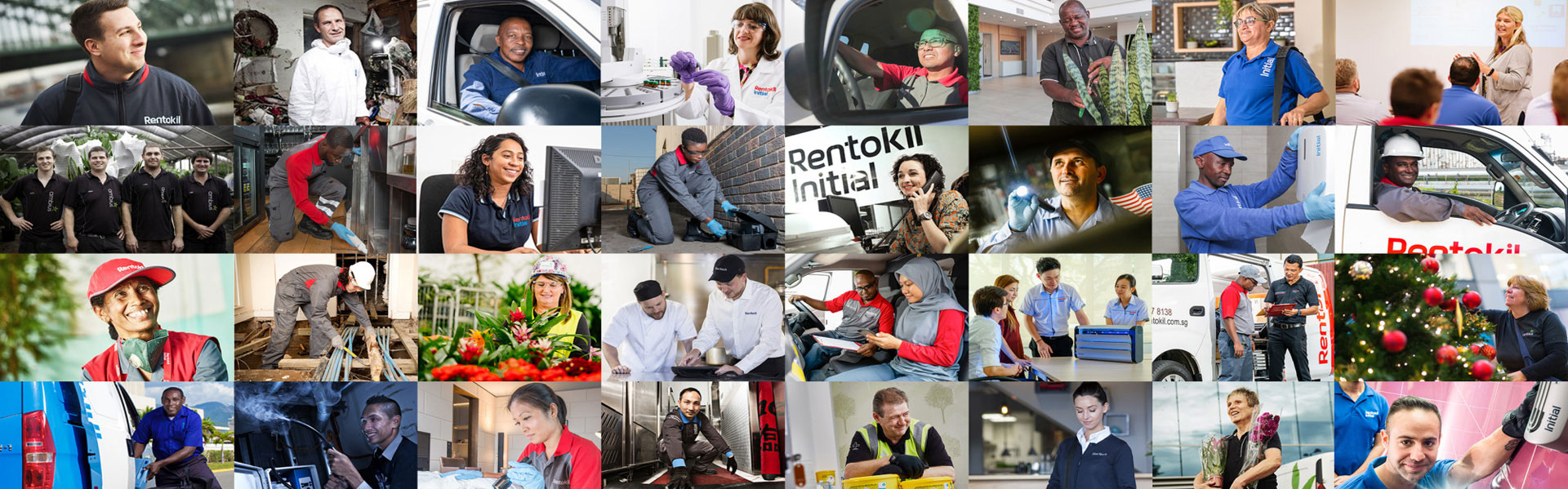 Collage of Rentokil Initial employees