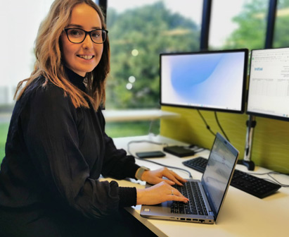 Colleague at desk in the office