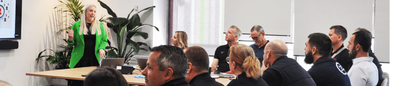 Woman conducting a meeting in an office