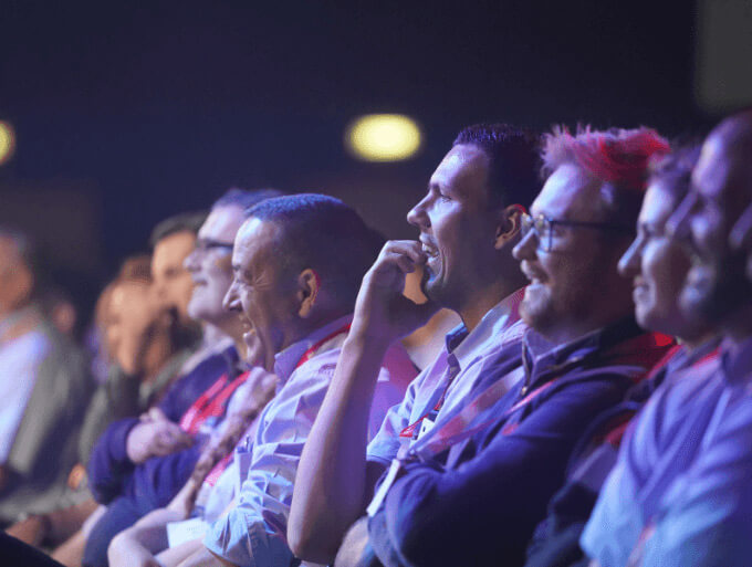 Crowd having a good time at a conference