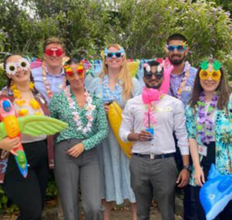 Graduates enjoying a summer party