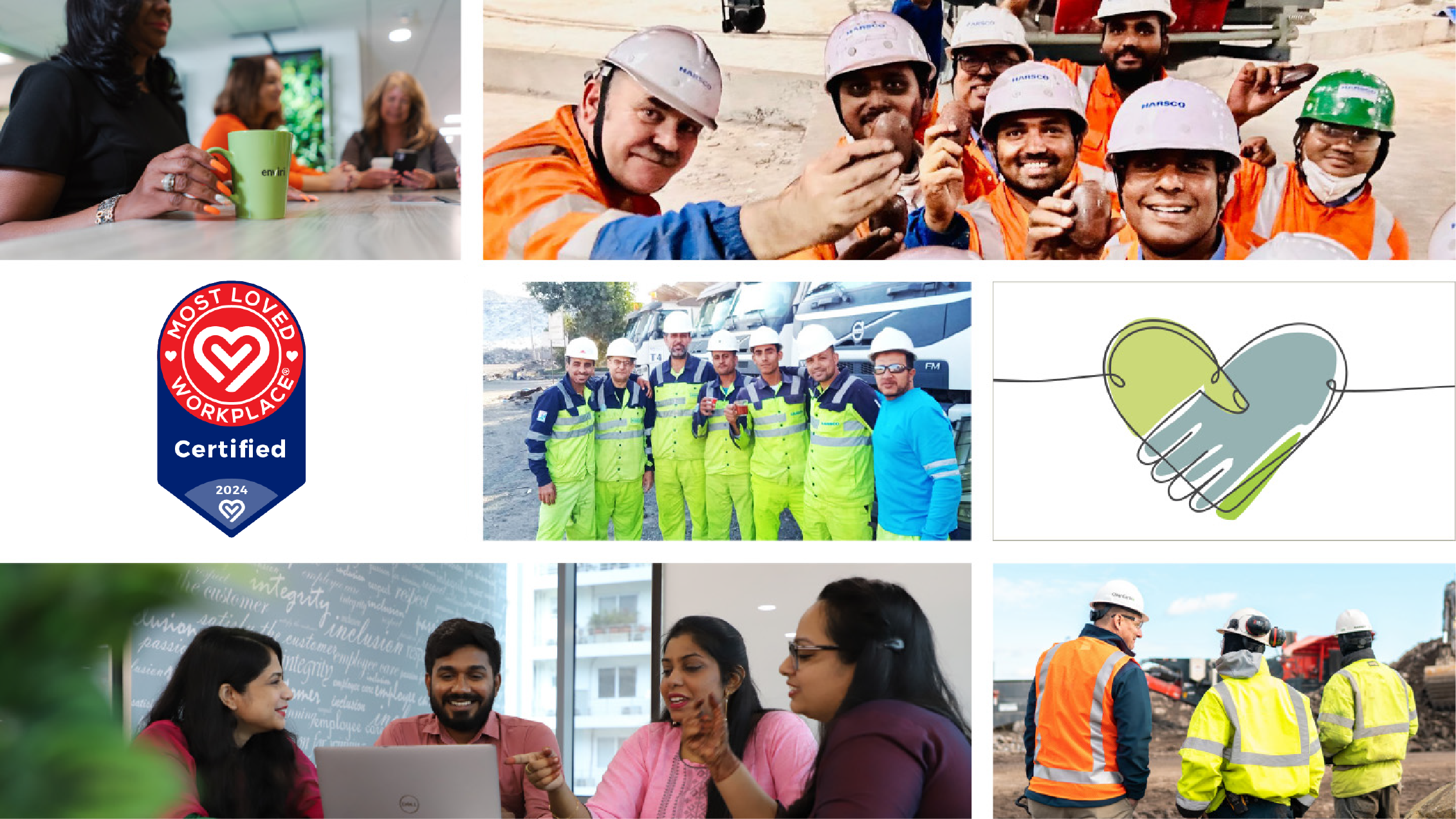 Multiple images of people working at Enviri 