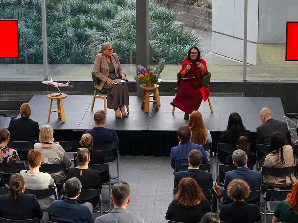 Voice to Parliament Q&A. Chair of Daramu, Fran Grant, holding a Q&A with Hon. Linda Burney on the upcoming referendum on The Voice to Parliament during NAIDOC week 2023