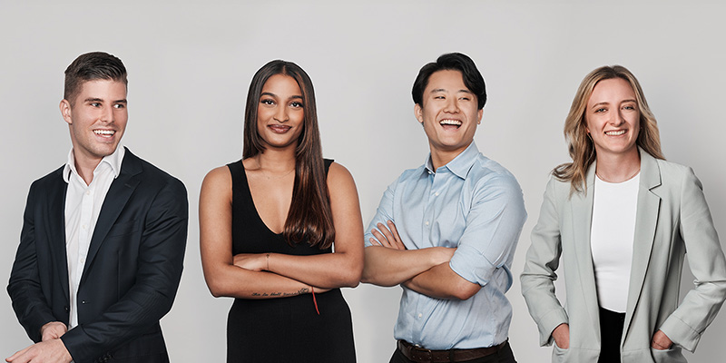 Members of Qantas Graduate Program all standing together