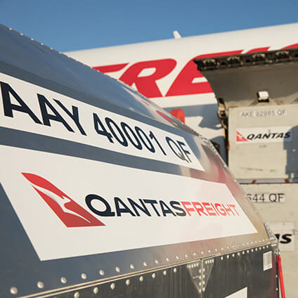 Qantas Freight container