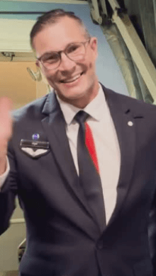 Qantas International Cabin Crew member