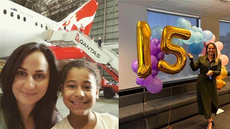 Qantas employee smiling at the camera 