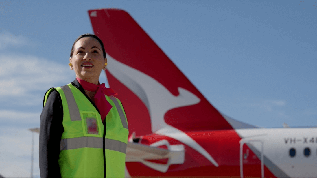 an image of a qantas jet