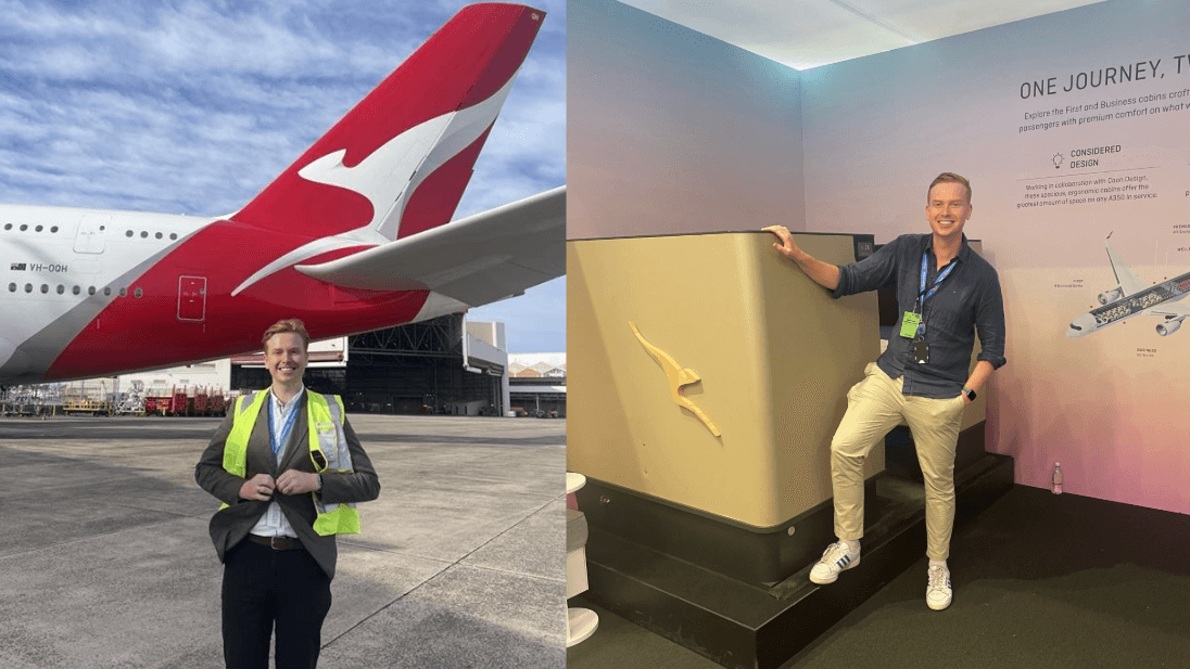 flight crew smiling as they leave the terminal