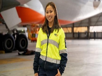 a image of a Qantas plane