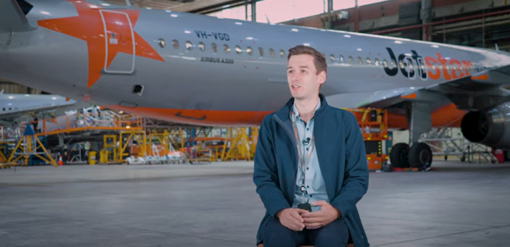 an image of a qantas jet