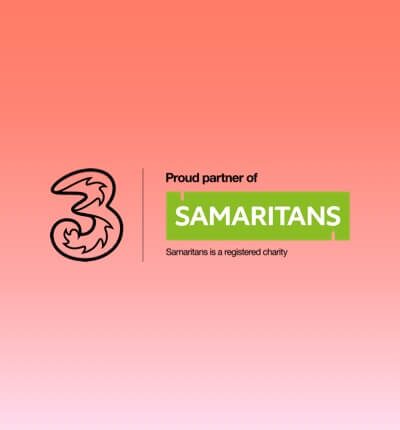 image of the Three and Samaritans partnership